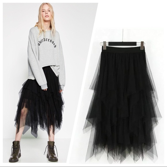CHARMAINE- Jagged Ruffle Tulle Skirt - Picture 7 of 8